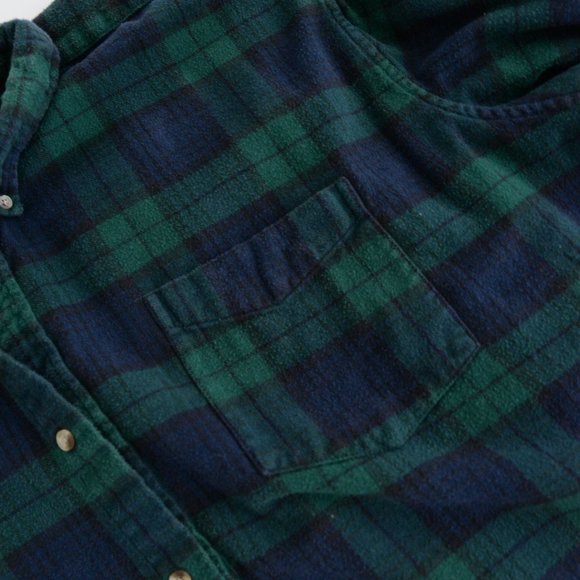 Green and Blue Plaid Men's Shirt - Picture 10 of 11